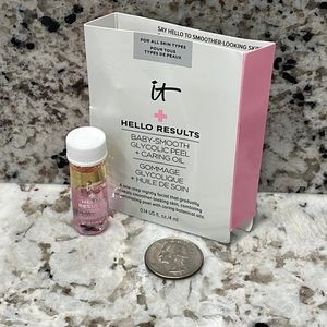 🌶5/$16 IT Cosmetics HELLO RESULTS baby smooth glycolic peel & caring oil NWT